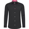 Rusty Neal Camicia da uomo Premium Slim Fit a maniche lunghe, elasticizzata, colore grigio, con collo a ventaglia, per il tempo libero, M