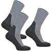 DeoMed Calzini Diabetici Uomo Donna - 3 paia MEDIC DEO COTON Calze senza elastico, extra larghi, Cotone Calzini Sanitari per Diabetici (41-43, 3 paia: Grigio)
