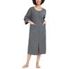 COLORFULLEAF Accappatoio lungo da donna con chiusura lampo, in cotone, leggero, pigiama/vestaglia/sauna con tasche, M-2XL