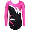 ZNYUNE - Leotards da ginnastica per ragazze a maniche lunghe/senza maniche colorate Sparkle Athletic Ballet Leotard per bambini 3-12 anni