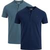 JRC Just Royal Clothing 2 Confezione di Magliette Henley da Uomo a Maniche Corte, Top Henley Leggeri per Palestra, Corsa e Uscite Casual, XL