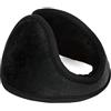 uxcell Paraorecchie invernali unisex, in pile, per proteggere le orecchie, colore: nero