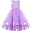 Sunny Fashion Vestito Bambina Senza Maniche Rosso Palla Toga Nozze Festa Pageant 6-12 Anni