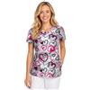 B-well Melina Kasacks - Casacca da donna elegante, motivo casacca per la cura degli anziani con motivo e tasche laterali, Cuori dipinti, M