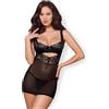 OBSESSIVE Donna Chemise con Encaje Bambolina, Nero (Nero), L/XL
