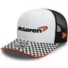 New Era Berretto da baseball McLaren Racing con visiera a scacchi, per adulti, bianco, bianco, S-M