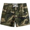 maamgic Costume Bambino a Rapida Asciugatura con Fodera in Rete, Costume da Bagno con Tasche e Coulisse Regolabile, da 2-16 Anni, Spiaggia e Piscina, Verde Militare Mimetico, 2 Anni