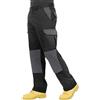 ProLuxe Pantaloni da Lavoro da Uomo, Resistenti, Modello Cargo, con Tasche Imbottite sulle Ginocchia e Cuciture rinforzate, (Nero/Grigio 28R)