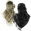 Luxns - Sciarpa tattica militare da deserto, kefiah in 100% cotone, taglia unica