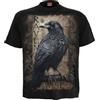 Spiral Raven Wise Uomo T-Shirt Nero 100% Cotone Regular