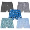 MOACC M 5 Paia Boxer Uomo Cotone Biologico 100% Fantasia, Mutande a Pantaloncino, Comodi, Leggeri e Traspiranti(5 Pack-T5,M)