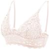 MOMANDA Donna Reggiseno Allattamento Imbottito in Pizzo Senza Ferretto Comodo Morbido e Traspirante Rose White 4A