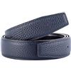 Vatee's Cintura di ricambio in vera pelle delle donne/uomini senza fibbia 32mm Larghezza 100cm Lunga Blu scuro