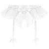 Satini Reggicalze Sissy Trasparente con Pizzo, Bianco, XL
