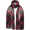 Basic Sense Sciarpa unisex scozzese a quadri in raso a righe in tartan setoso, Verde, Taglia unica