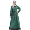 Battle-Merchant Jona - Abito Medievale a Maniche Lunghe con Cintura - Cotone - Donna - Ideale per Giochi di Ruolo dal Vivo (Larp) e Costume di Carnevale