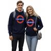 GWCC Mind The Gap Logo Navy Embroidered Hoodie (with Tube-Map Inside The Hood)
