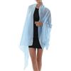 RIIQIICHY Scialli per Donne Sciarpe Avvolgibili per Abiti da Sera Come Sciarpe di Chiffon Scialli Formali per Matrimonio, Celeste, L