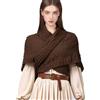 CAMDOM Sciarpa Invernale da Donna Calda Medievale Vintage Lavorata a Maglia Accogliente Scialle Avvolgente Regalo per la Festa della Mamma Maglione Sciarpe Triangolari Mantello