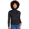 LAPASA Donna Maglia Termica Dolcevita L88 - Abbigliamento Termico Traspirante a Maniche Lunghe Fodera in Pile Strato Base Nero (Leggero) L