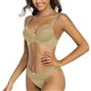 SHEKINI Completo Intimo Donna Sexy Hot Lingerie Set Pizzo Elegante Push up Reggiseno con Ferretto Reggiseno e Perizoma 2 Pezzi Sexy Biancheria Intima
