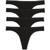 Victoria's Secret Biancheria intima perizoma da donna in cotone, mutandine da donna, confezione multipla (XS-XXL), nero, Small