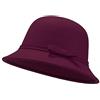 UltraKey Cappello in Feltro da Donna, Cappello a Secchiello, Cappello a Bombetta Vintage Regolabile in Lana Scamosciata con Fiocco