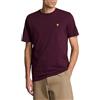 Lyle & Scott Uomo T-Shirt Tinta Unita Borgogna S