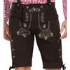 KOSMEEU Oktoberfest Uomo Lederhosen Costume Pantaloni Oktoberfest Bavarese Lederhosen Vestito Tirolese Marrone Scuro 58