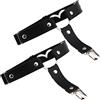 Adove Giarrettiera da donna regolabile in pelle, a forma di cuore gamba giarrettiera con clip punk goth giarrettiera per calze alte coscia, 2p nero a forma di cuore, Taglia unica