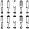 sourcing map Ombrello coda testa perline metallo ombrello componenti per ombrello pieghevole parte copertura, Tonalità argento, 19mm x 3mm