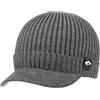 CHILLOUTS Beanie Lavorato a Maglia Bento Uomo - Berretto da Sci con Visiera Inverno Autunno/Inverno - Taglia Unica Antracite