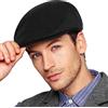 Wantonfy Berretto Piatto da Uomo Newsboy Berretto Baschi Scozzesi British Style Retro Coppola Cappello Strillone Paraorecchie Ivy Caps Invernale Auttuno
