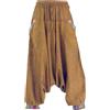 GURU SHOP Guru-Shop, Harem Pantaloni, Pantaloni Aladdin Nepali, Giallo Senape, Cotone, Dimensione Indumenti:38, Harem Pantaloni Aladdin Pantaloni Aladdin