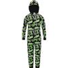 ThePyjamaFactory Pigiama da gioco in pile attivato con modalità di gioco per ragazzi Do Not Disturb, Nero , 11-12 Years
