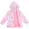 LACOFIA Giacca Impermeabile Bambina con Fodera in Pile Giubbino a Vento per Bambine e Ragazze con Cappuccio e Foderato Giacca Antipioggia per Autunno/Inverno Rosa 3-4 anni