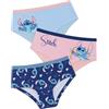 Disney Lilo & Stitch - Confezione da 3 Slip Hipster da Bambina, 95% Cotone/5% Elastan, Multicolore, 13-14 Years