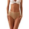 JADEA 786-6 Pezzi - Slip Midi Donna in Cotone Modal: Comfort Estremo e Design Elegante con Rifiniture di qualità, Nudo, XL