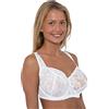 GEMM Reggiseno da donna ricamato grande con ferretto e ferretto, bianco, 6H