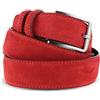La Bottega del Calzolaio Cintura Uomo Donna Camoscio Rosso (110 cm)