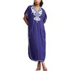 L-Peach Donna Floreale Ricamo Abito Lungo da Spiaggia Parei Copricostume Copribikini Cover Up Beachwear