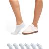 DANISH ENDURANCE Fantasmini Uomo Cotone, Calzini Corti Estivi Uomo Donna, Fanstasmini Unisex, 6 Paia, Bianco, 48-51