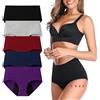 Lohhbve 5 Pack Heavy Flow Assorbente Periodo Mutandine per Le Donne Mid-High Vita Menstruale Leakproof Knickers Postpartum Breve Biancheria Intima