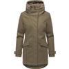 Ragwear Giacca invernale lunga da donna, effetto lana, trench con cappuccio, parka foderato Petuja Felt YOUMODO XS-3XL, moka, M