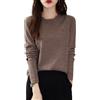 Chanyarn Donna 100% Lana Merino Maglie Termiche Maglietta Girocollo Manica Lunga Viaggio Escursionismo T-Shirt Termiche Base Layer (Tan,M)