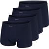 Tom Tailor - Boxer da uomo, 4 pezzi in barattolo 4 X Navy Large