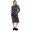GM Apparel Camicia da notte invernale da donna a maniche lunghe, in morbido pile termico, con apertura a bottone e tasche a marsupio, elegante e confortevole