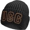 UGG Chunky Crafted Rib Beanie Berretto, Nero, Taglia Unica Donna