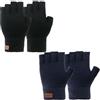 Long Keeper Guanti Invernali Senza Dita per Uomo Donna Guanti Termici Mezze Dita Caldi Guanti Termici Invernali a Maglia Sottile per Guida Corsa Sportivi