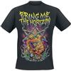Bring Me The Horizon Smoking Dinosaur Uomo T-Shirt Nero 100% Cotone Regular